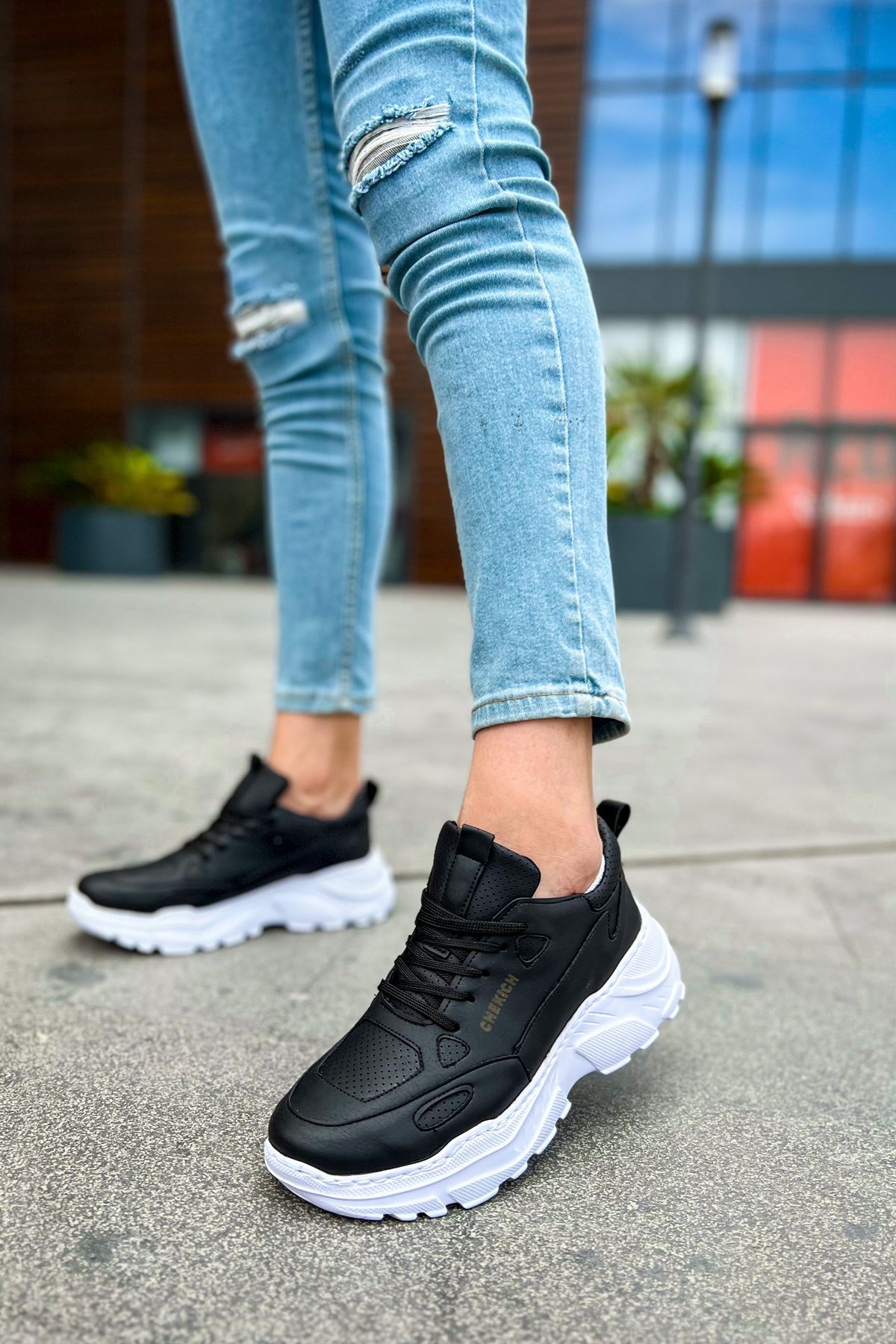 CH089 - CBT Low Top Lace Up Erkek Ayakkabı SIYAH