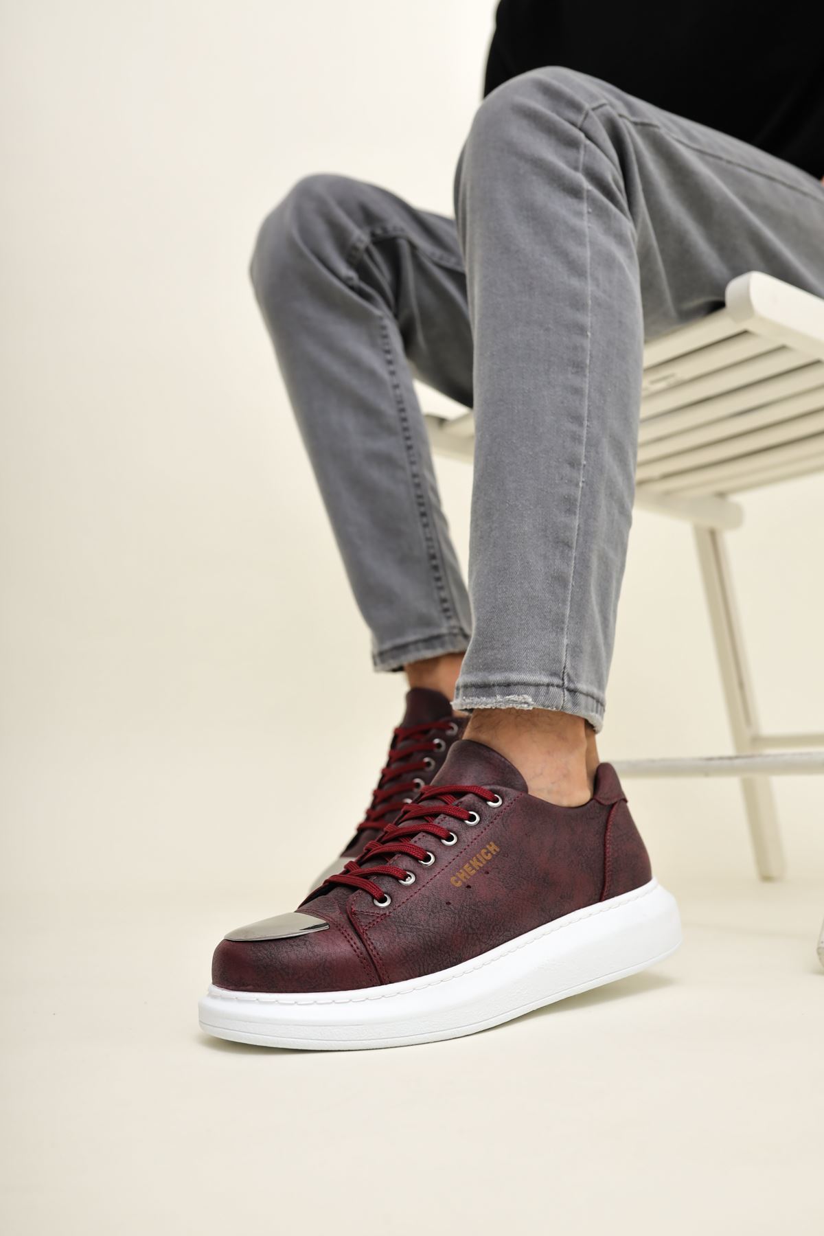 CH175 - CBT Mirror Erkek Ayakkabı BORDO