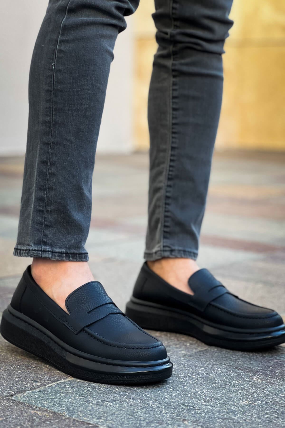 Robert - RS615 Siyah  Erkek Loafer Ayakkabı SIYAH ST