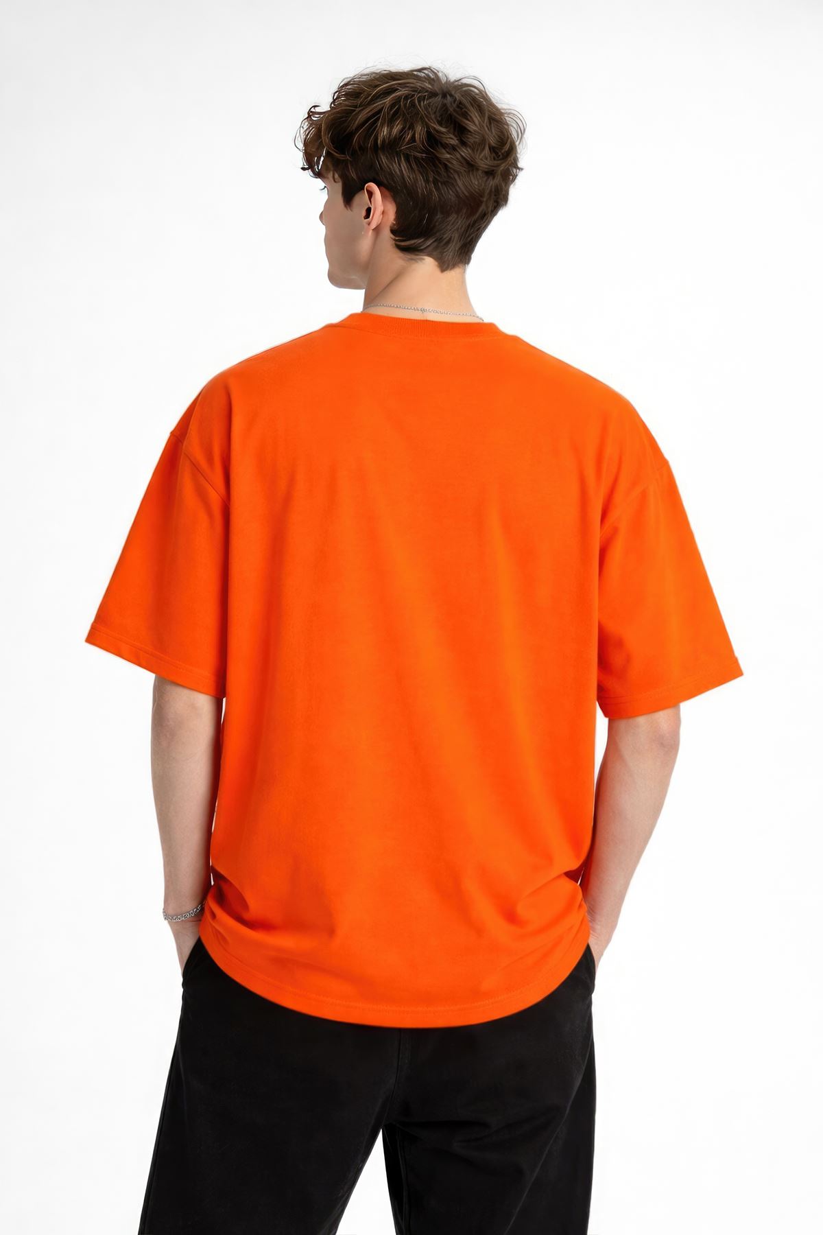 Bear2 - Oversize Tişört TURUNCU