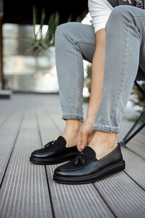 CH002 - CST Loafer Pelle Erkek Ayakkabı SIYAH