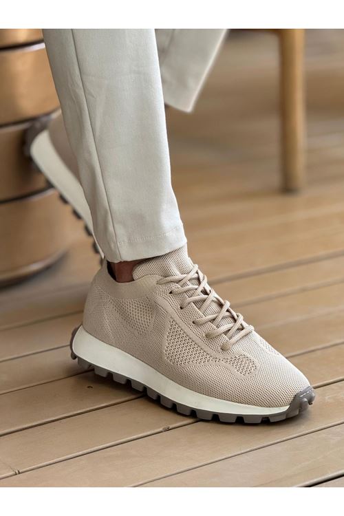 CH2409 - Triko Erkek Ayakkabı BEJ