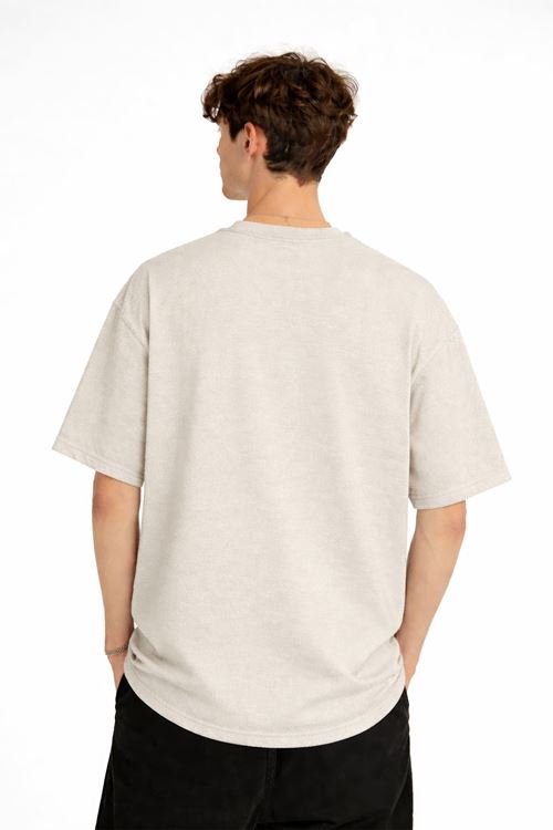 Deer - Oversize Erkek Tişört BEJ