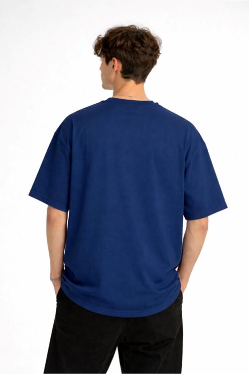 CH - Bear Baskılı Oversize Tişört LACIVERT