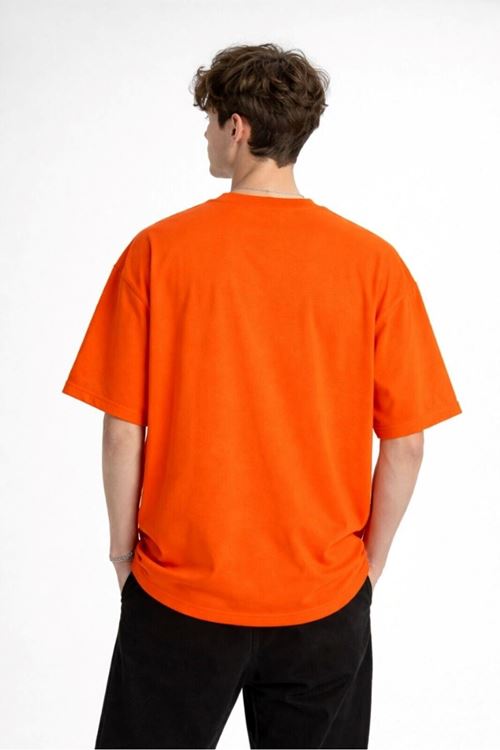 CH - Bear Baskılı Oversize Tişört TURUNCU