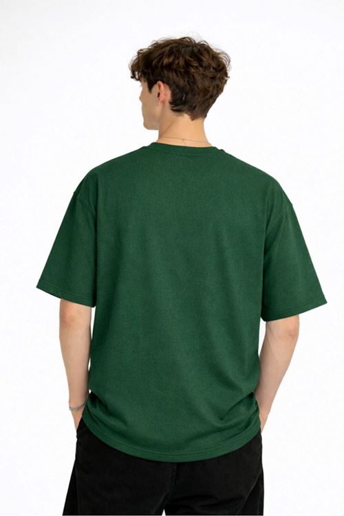 CH - Bear Baskılı Oversize Tişört HAKI
