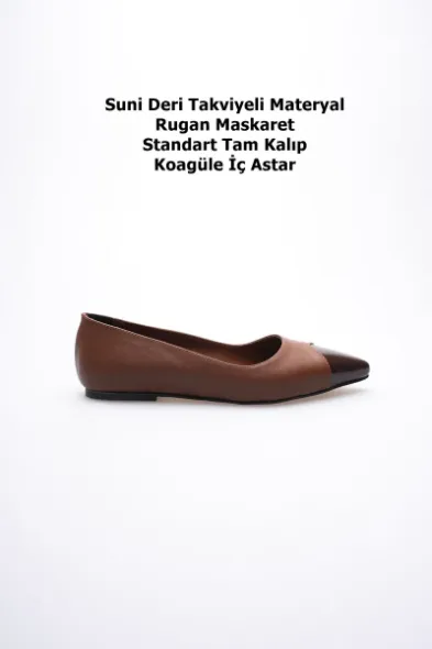Margaret Kadın Acı Kahve Rugan Babet Ayakkabı