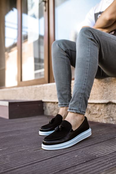 CH002 - CBT Loafer Pelle Erkek Ayakkabı SIYAH