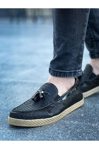 CH141 - HT Croco Erkek Ayakkabı SIYAH