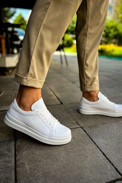 CH979 - Santoni CRT Spor Erkek Ayakkabı BEYAZ