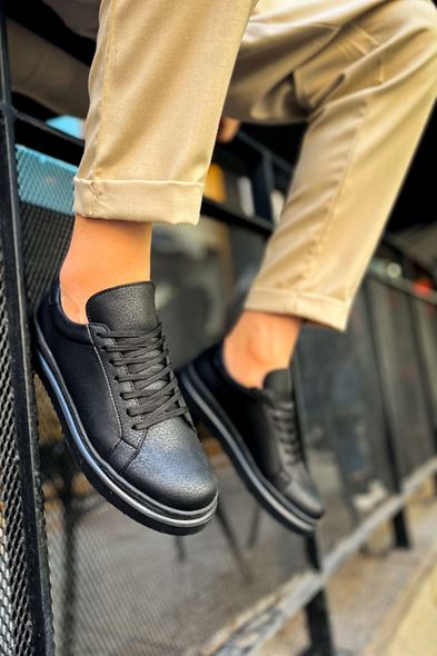 CH979 - Santoni CRT Spor Erkek Ayakkabı SIYAH