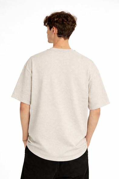 Freedom - Oversize Erkek Tişört BEJ
