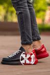 CH254 - CBT Pittura Erkek Ayakkabı 445 SIYAH / KIRMIZI X1