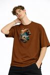 Bear2 - Oversize Tişört KAHVE