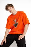 Deer - Oversize Erkek Tişört TURUNCU