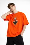 Deer - Oversize Erkek Tişört TURUNCU