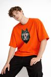 Wolf - Oversize Erkek Tişört TURUNCU