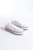 JY0422 Luke Bağcıklı Keten Kumaş Erkek Günlük Sneaker Ayakkabı KBT - Beyaz