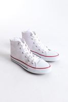 JY0423 AXE Bağcıklı Keten Kumaş Erkek Günlük Sneaker Ayakkabı KBT - Beyaz