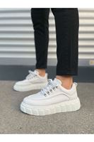 JY010 Cloud Bağcıklı Cilt Erkek Günlük Sneaker Ayakkabı CBT - Beyaz