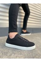 JY122 Mode Bağcıklı Süet Erkek Günlük Sneaker Ayakkabı SBT - Siyah