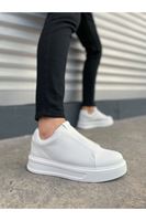 JY007 Alba Bağcıksız Cilt Erkek Günlük Sneaker Ayakkabı CBT Beyaz