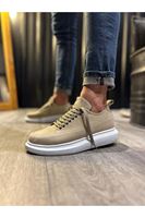 JY914 Drake Bağcıklı Süet Erkek Günlük Sneaker Ayakkabı SBT Krem