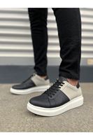 JY151 Boost Bağcıklı Cilt Süet Erkek Günlük Sneaker Ayakkabı CSBT - Siyah/Gri