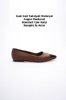 Margaret Kadın Acı Kahve Rugan Babet Ayakkabı