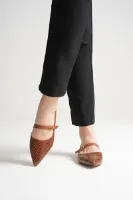 Isolde Kadın Taba Kroko Babet Ayakkabı