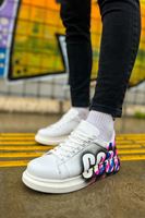 CH254 - CBT Pittura Erkek Ayakkabı 486 PEMBE / MAVI COOL