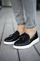 CH002 - RBT Loafer Verniciata Erkek Ayakkabı SIYAH
