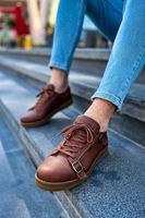 CH191 - CKT Side Buckle Erkek Ayakkabı TABA