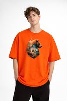 Bear2 - Oversize Tişört TURUNCU