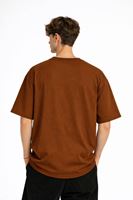 Deer - Oversize Erkek Tişört KAHVE