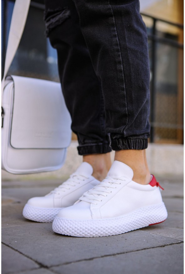 CH107 - CBT Felibord Erkek Ayakkabı BEYAZ/KIRMIZI