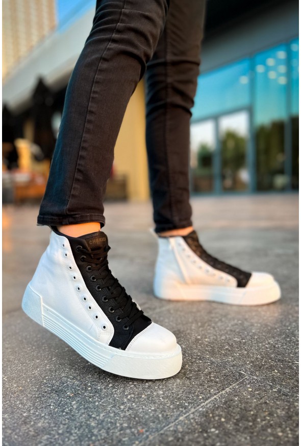 CH167 - GBT Blazer Erkek Bot BEYAZ/SIYAH