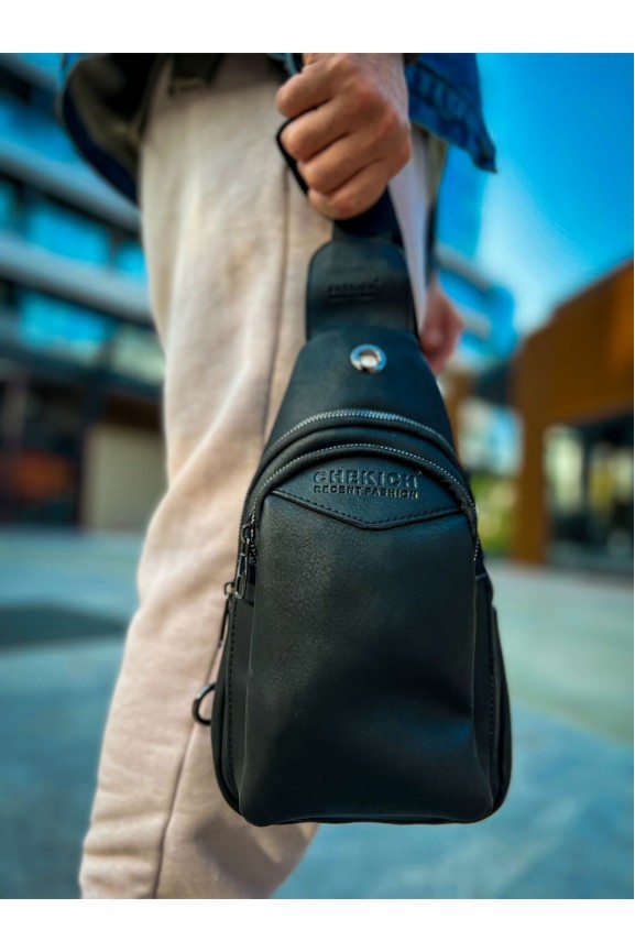 CNT008 - Cilt Deri Erkek Omuz Çantası SIYAH