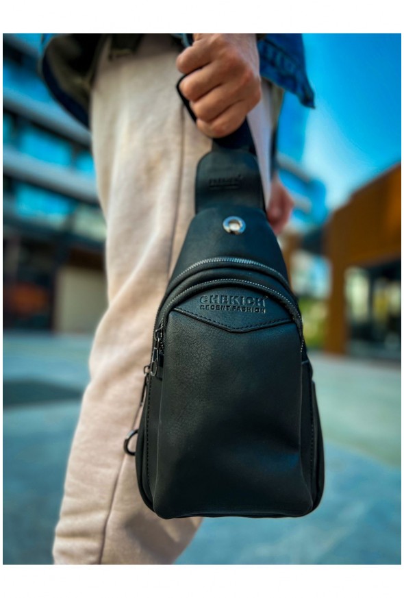 CNT008 - Cilt Deri Erkek Omuz Çantası SIYAH
