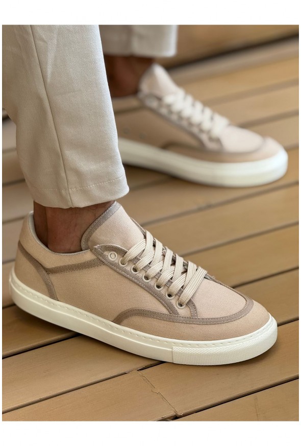 CH2505 - Keten Erkek Ayakkabı BEJ/BEJ