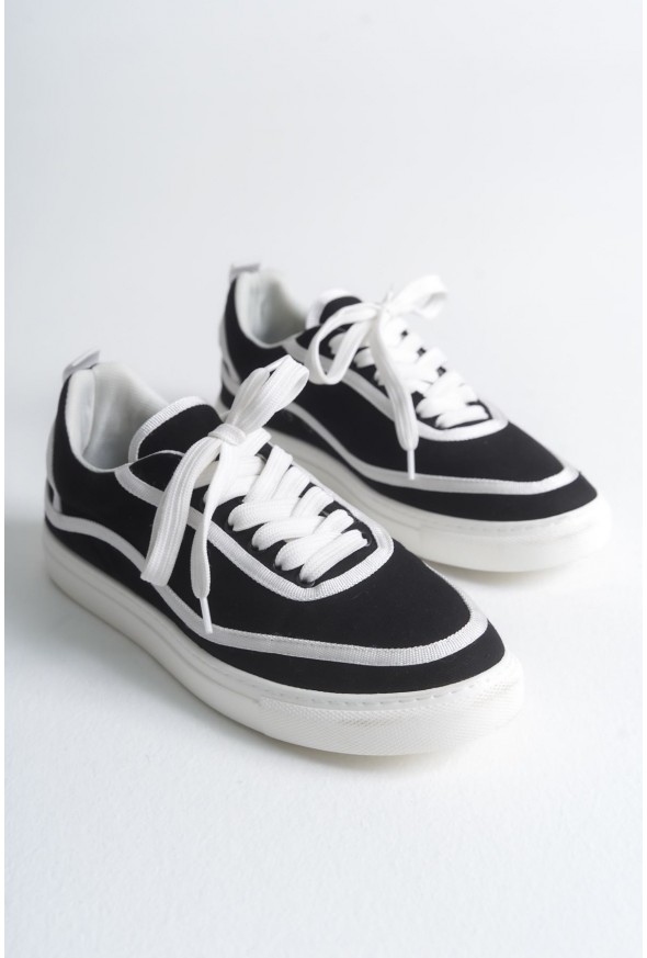 RS625 - Keten Erkek Spor Ayakkabı SİYAH - BEYAZ