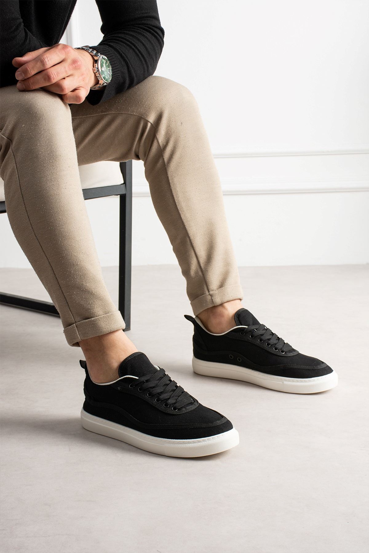 RS625 - Keten Erkek Spor Ayakkabı SIYAH/SIYAH - 44